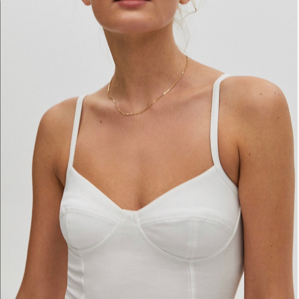 Aritzia Talula bustier tank top white